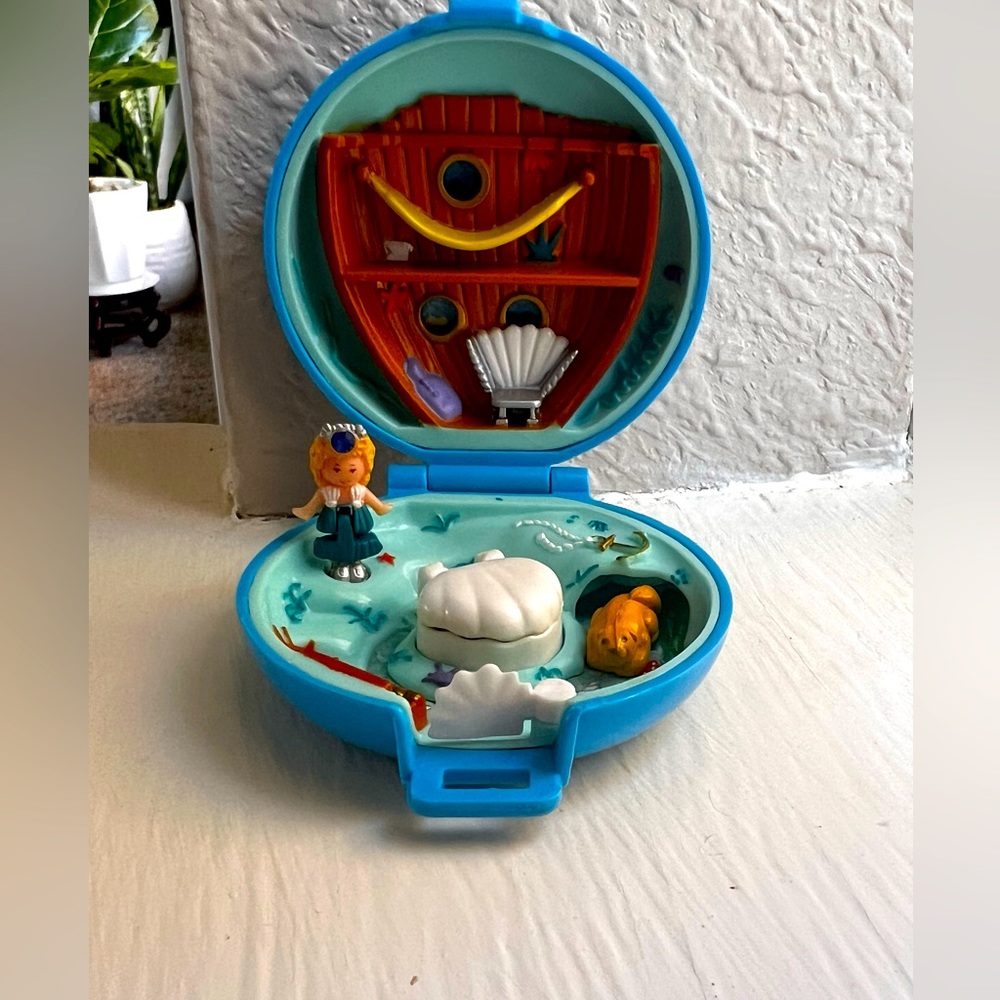 Vintage Bluebird Polly Pocket Set 1992 blue sea princess / mermaid